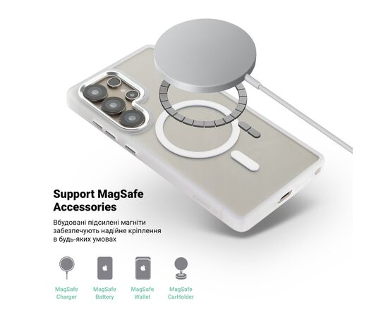 Чохол до мобільного телефона Armorstandart Unit MagCase Samsung S26 Ultra 5G Matte Clear Silver (ARM88811), зображення 4