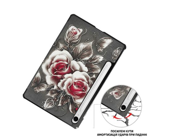 Чохол до планшета BeCover Smart Case Samsung Galaxy Tab S10 Lite SM-X400/406 10.9" Black Rose (715924), зображення 5