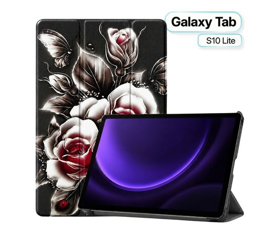 Чохол до планшета BeCover Smart Case Samsung Galaxy Tab S10 Lite SM-X400/406 10.9" Black Rose (715924)