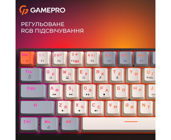 Клавіатура GamePro MK130 V2 Infinity QLAB Sakura Linear RGB USB UA Black (MK130-V2-B-QS), зображення 14