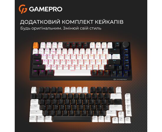 Клавіатура GamePro MK160 V2 Warden QLAB Sakura Linear RGB USB UA Black (MK160-V2-B-QS), зображення 18