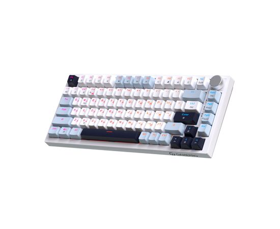 Клавіатура GamePro MK160 V2 Warden QLAB Sakura Linear RGB USB UA White (MK160-V2-BL-QS), зображення 2