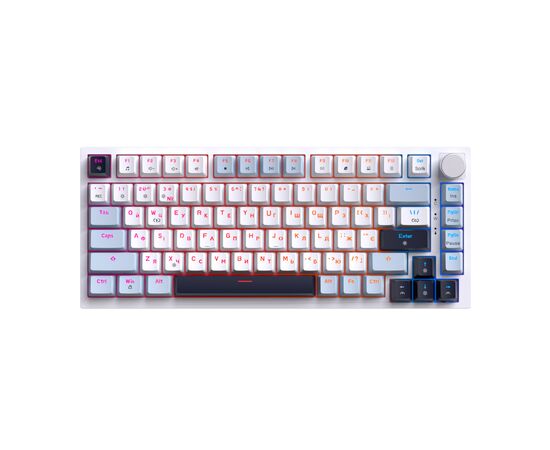 Клавіатура GamePro MK160 V2 Warden QLAB Sakura Linear RGB USB UA White (MK160-V2-BL-QS), зображення 3