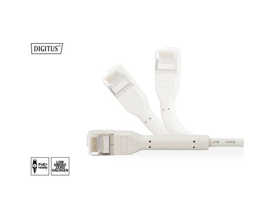Патч-корд 5м, SFTP, cat.6A, AWG 32/7, Cu, TPE-LSZH, гибкий, grey Digitus (DK-1632-A-050B), изображение 4
