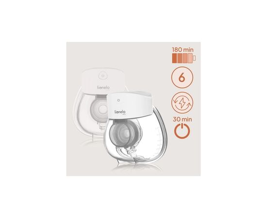 Молокоотсос Lionelo двухфазный электрический Fidi Free Lumi White Natural (LOC-FIDI FREE LUMI WHITE NATURAL), изображение 2