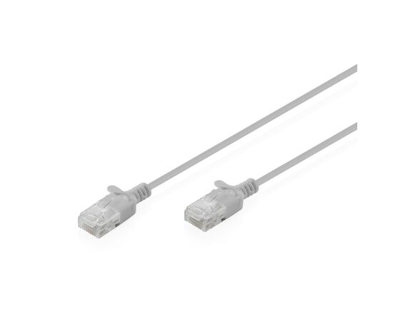 Патч-корд 2м, UTP, cat.6, Sliim, AWG 32/7, Cu, LSZH, grey Digitus (DK-1618-020S)