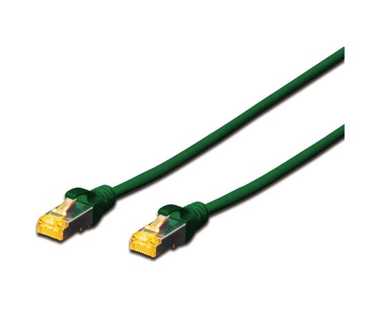 Патч-корд 0.25м, SFTP, cat.6A, AWG 26/7, Cu, LSZH, green Digitus (DK-1644-A-0025/G)