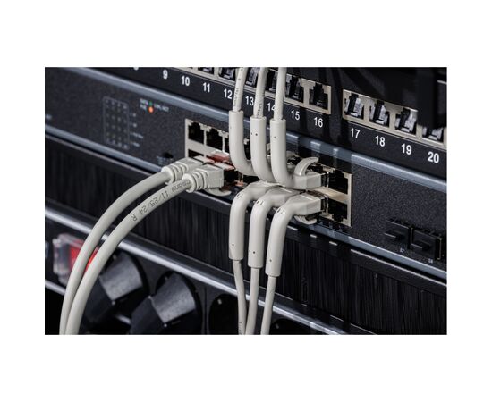 Патч-корд 1м, SFTP, cat.6A, AWG 32/7, Cu, TPE-LSZH, гибкий, grey Digitus (DK-1632-A-010B), изображение 3