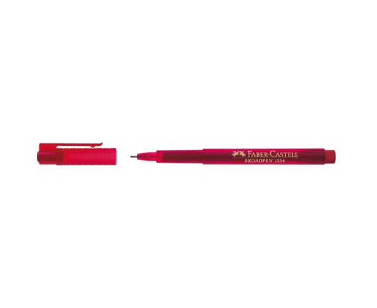 Лайнер Faber-Castell BROADPEN 1554 червоний, 0,8 мм (25785), зображення 2