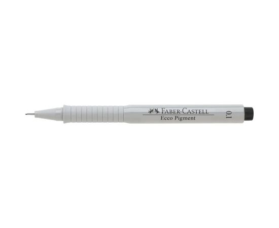 Лайнер Faber-Castell ручка капілярна для графічних робіт Ecco Pigment, діаметр 0,1 мм, колір чорний (6043), зображення 3