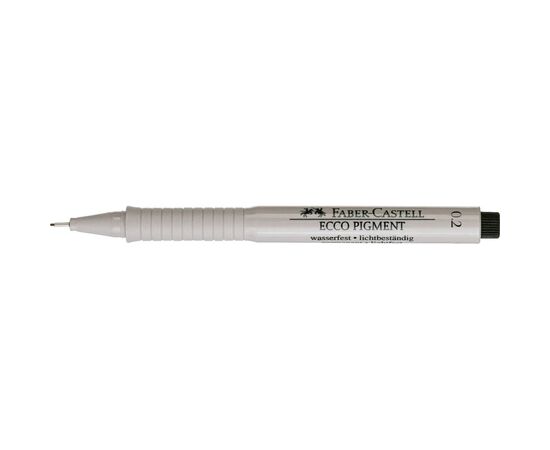 Лайнер Faber-Castell ручка капілярна для графічних робіт Ecco Pigment, діаметр 0,2 мм, колір чорний (16446), зображення 3