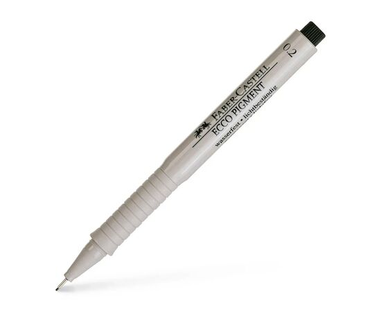 Лайнер Faber-Castell ручка капілярна для графічних робіт Ecco Pigment, діаметр 0,2 мм, колір чорний (16446)