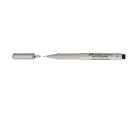 Лайнер Faber-Castell ручка капілярна для графічних робіт Ecco Pigment, діаметр 0,3 мм, колір чорний (6044), зображення 4
