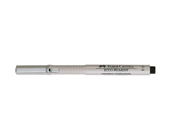 Лайнер Faber-Castell ручка капілярна для графічних робіт Ecco Pigment, діаметр 0,4 мм, колір чорний (16447), зображення 5