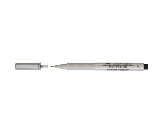 Лайнер Faber-Castell ручка капілярна для графічних робіт Ecco Pigment, діаметр 0,6 мм, колір чорний (16745), зображення 4