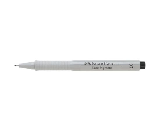 Лайнер Faber-Castell ручка капілярна для графічних робіт Ecco Pigment, діаметр 0,7 мм, колір чорний (6046), зображення 3