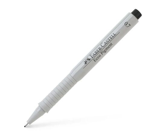 Лайнер Faber-Castell ручка капілярна для графічних робіт Ecco Pigment, діаметр 0,7 мм, колір чорний (6046)