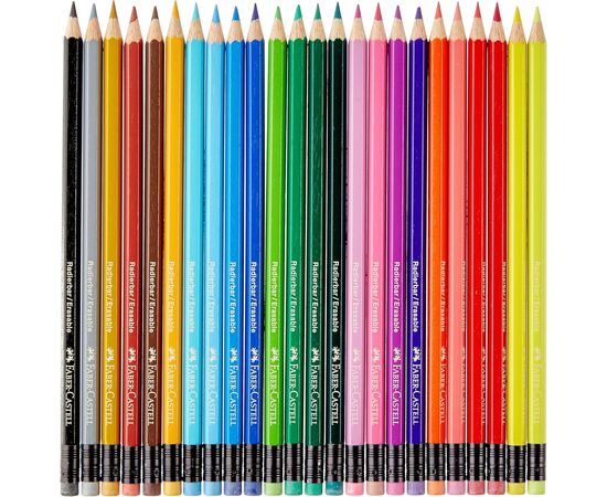 Олівці кольорові Faber-Castell Classic Colours з гумкою 24 кольори (116625) (30295), зображення 3