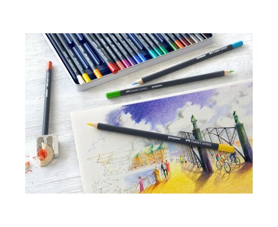 Олівці кольорові Faber-Castell Goldfaber Colour pencil в металевій коробці, 24 кольора (114724) (27642), зображення 3