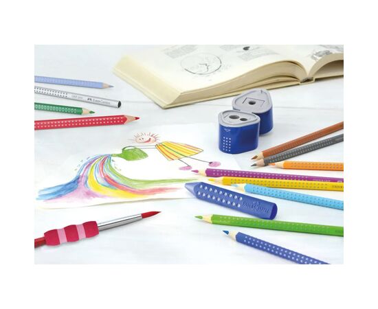 Олівці кольорові Faber-Castell Grip акварельні, тригранні, 24 кольори(112424) (15116), зображення 7
