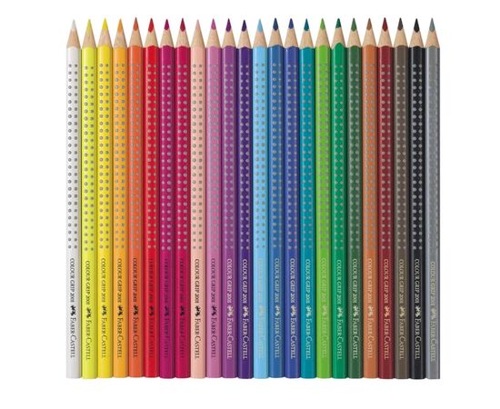 Олівці кольорові Faber-Castell Grip акварельні, тригранні, в металевій коробці 24 кольори, (112423) (25578), зображення 4