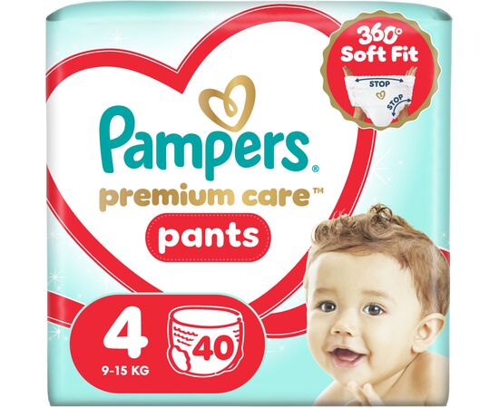Подгузники Pampers Premium Care Pants Розмір 4 (9-14 кг) 40 шт (8006530320009)