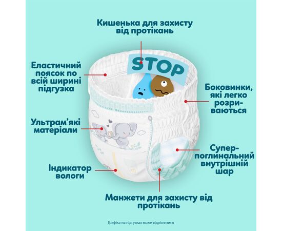 Подгузники Pampers Premium Care Pants Розмір 3 (6-11 кг) 152 шт (8006530315869), изображение 5