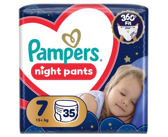 Подгузники Pampers Night Pants Розмір 7 (15+ кг) 35 шт (8006530320573)