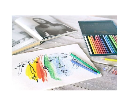 Олівці кольорові Faber-Castell POLYCHROMOS 24 кольора, в металевій коробці (110024) (15441), зображення 6