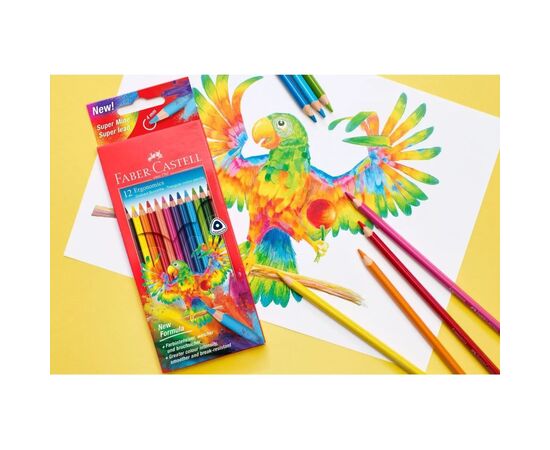 Олівці кольорові Faber-Castell Colour pencils Ergonomics, тригранні 24 кольора, (116544) (32851), зображення 8
