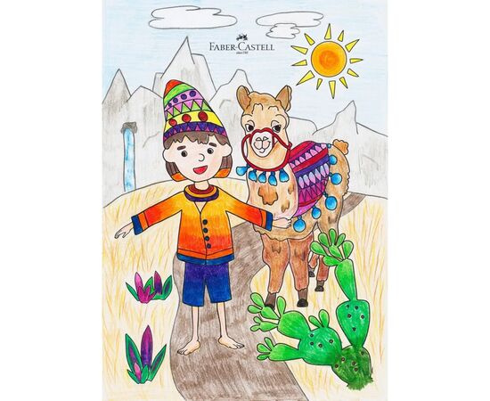 Олівці кольорові Faber-Castell Children of the World 24 кольору тригранні + 3 двосторонніх круглих, (511515) (32332), зображення 9