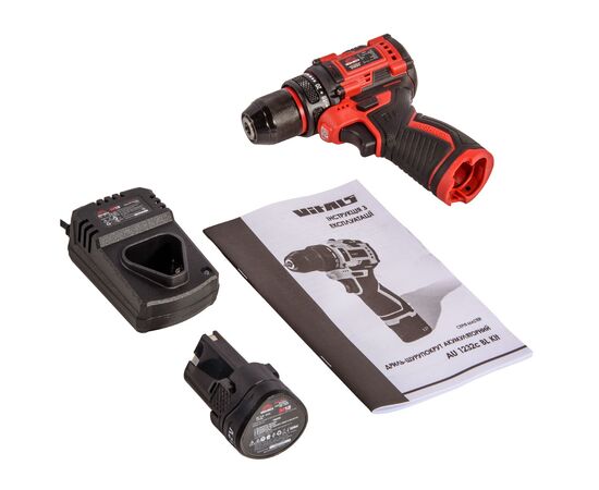 Шуруповерт Vitals Master, AU 1232c BL Kit, 12V, АКБ 1x2Ah, 32Нм, 400·1400об/хв, 1.37кг (235676), зображення 2