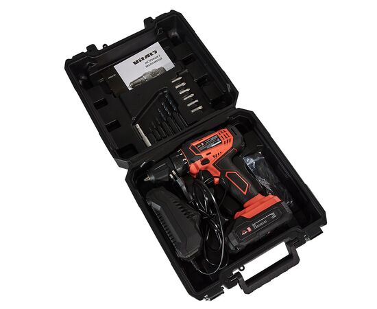 Шуруповерт Vitals Master, AU 1825 Kit SmartLine+, 18V, АКБ 1x2Ah, 25Нм, 400·1500об/хв, кейс, 1.2кг (184442), зображення 10