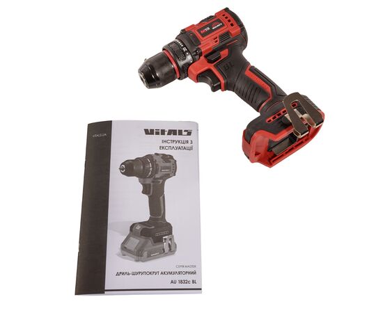Шуруповерт Vitals Master, AU 1832c BL, 18V, 32Нм, 400·1400об/хв, кейс, 1.6кг, (без АКБ та ЗП) (235329), зображення 11