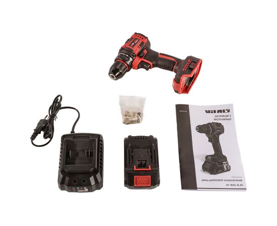 Шуруповерт Vitals Master, AU 1832c BL Kit, 18V, АКБ 1x2Ah, 32Нм, 400·1400об/хв, кейс, 2.2кг (235330), зображення 2