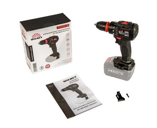 Шуруповерт Vitals Professional, AU 1840 BSQC SmartLine+, 18V, 40Нм, 400·1500об/хв, кейс, (без АКБ та ЗП) (212052), зображення 2