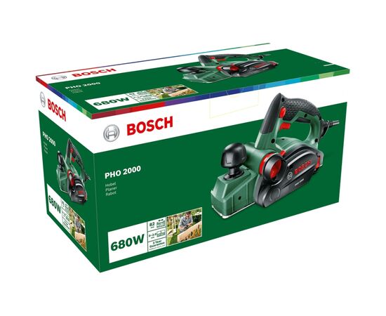 Електрорубанок Bosch PHO 2000, 680W, 80мм, стругання до 2мм, 2.58кг (0.603.2A4.100), зображення 8