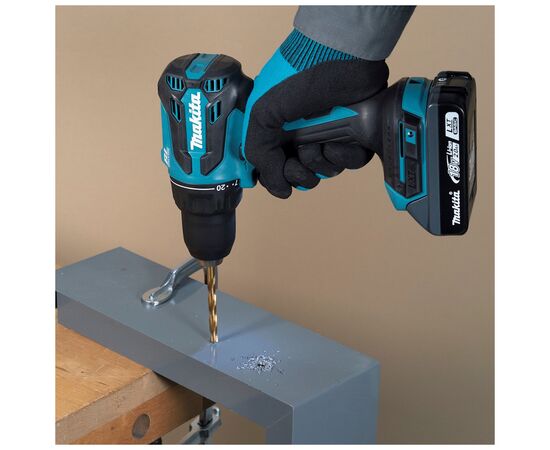 Шуруповерт Makita DDF490WV, 18V, АКБ 1x2Ah, 27·65Нм, 0-500·0-1900об/хв, кейс, 1.4кг (DDF490WV), зображення 8