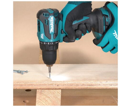 Шуруповерт Makita DDF490WV, 18V, АКБ 1x2Ah, 27·65Нм, 0-500·0-1900об/хв, кейс, 1.4кг (DDF490WV), зображення 9