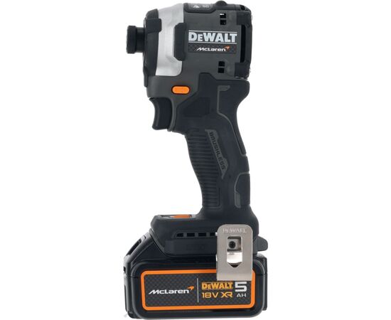 Шуруповерт DeWALT McLaren F1 TEAM LIMITED EDITION, 18V, АКБ 2x5Ah, 205Нм, 1000-2800-3250об/хв, кейс, ЗП, 1.0кг (DCF85MP2T), зображення 4