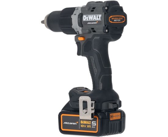 Шуруповерт DeWALT McLaren F1 TEAM LIMITED EDITION, 18V, АКБ 2x5Ah, 90Нм, 0-450·0-1650об/хв, кейс, ЗП, 1.34кг (DCD85MP2T), зображення 3