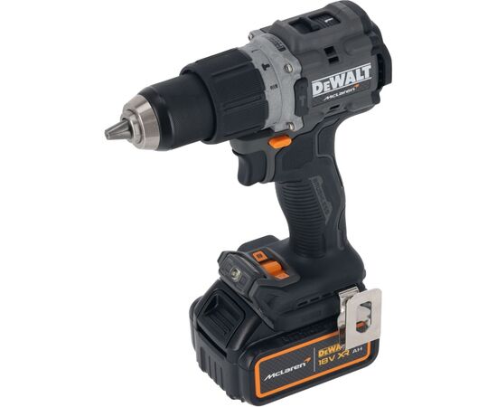 Шуруповерт DeWALT McLaren F1 TEAM LIMITED EDITION, 18V, АКБ 2x5Ah, 90Нм, 0-450·0-1650об/хв, кейс, ЗП, 1.34кг (DCD85MP2T), зображення 5
