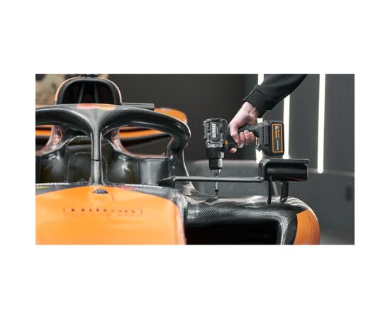 Шуруповерт DeWALT McLaren F1 TEAM LIMITED EDITION, 18V, АКБ 2x5Ah, 90Нм, 0-450·0-1650об/хв, кейс, ЗП, 1.34кг (DCD85MP2T), зображення 9
