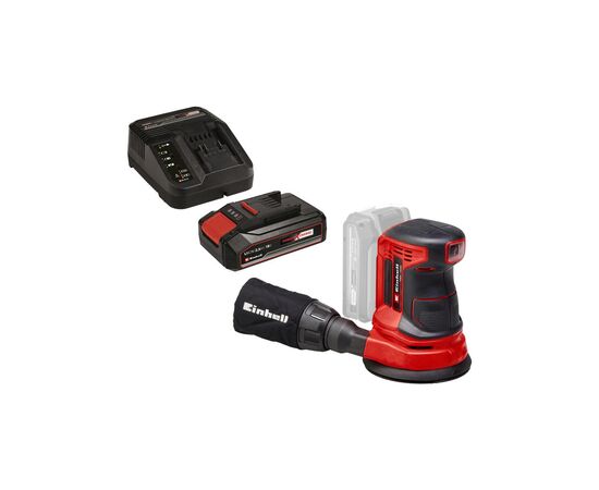 Шліфувальна машина Einhell TE-RS 18 Li Kit, 18V, АКБ 1x2.5Ah, 125мм, 14000–22000об/хв, 1.2кг (4462010K)