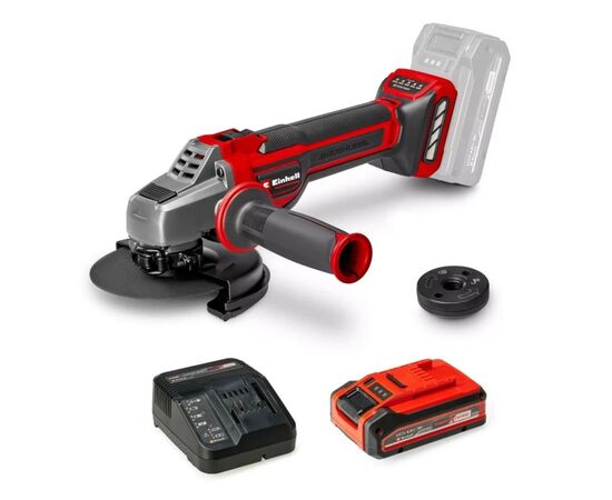 Шліфувальна машина Einhell Professional, TP-AG 18/125 CE Q Li-Solo, 18V, 4Ah, 125мм, 3000–10500об/хв, ЗП, 1.69кг (4431155K)