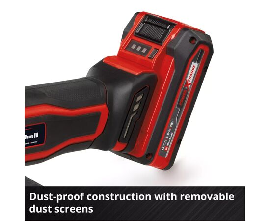 Шліфувальна машина Einhell TE-AG 18/125-2 Li-Solo, 18V, 125мм, 8500об/хв, 1.69кг (без АКБ та ЗП) (4431168), зображення 11