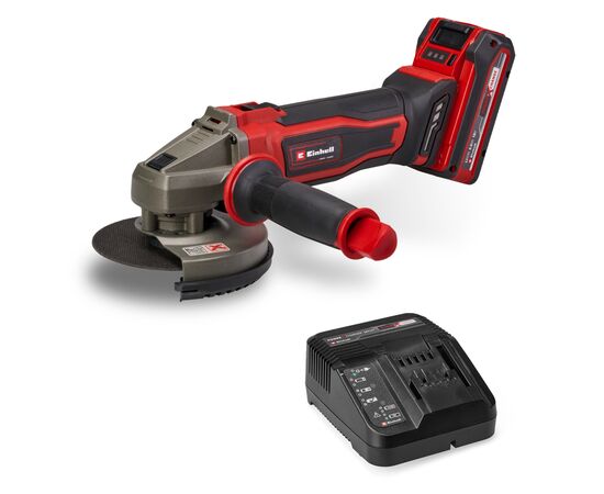 Шліфувальна машина Einhell PXC, TE-AG 18/125-2 Li, 18V, 4Ah, 125мм, 8500об/хв, ЗП, 2.32кг (4431190)