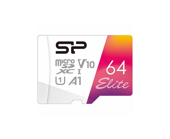 Карта памяти Silicon Power 64GB microSDXC class 10 UHS-I U1 A1 Elite Color (SP064GBSTXBV1V20SP)